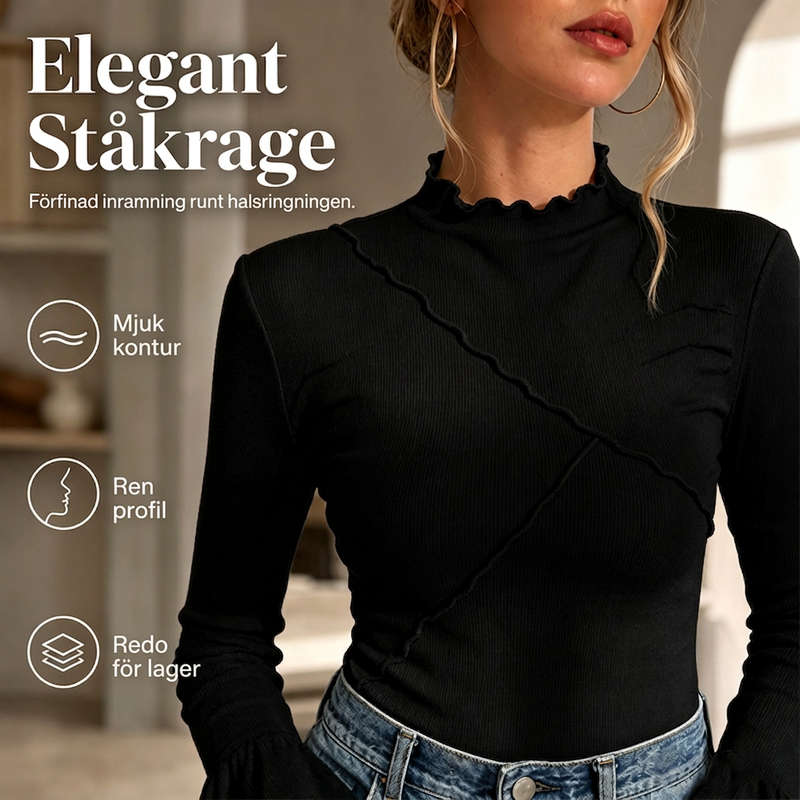 ⏳ Het erbjudande! |Asymmetrisk Långärmad Topp för Kvinnor – Elegant Design med Smickrande Passform