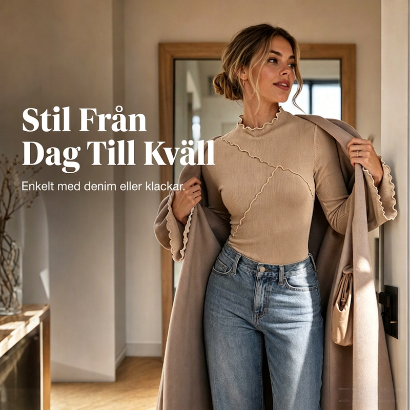 ⏳ Het erbjudande! |Asymmetrisk Långärmad Topp för Kvinnor – Elegant Design med Smickrande Passform