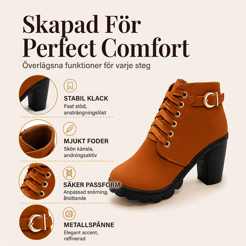 Nya ankomster📦|Vintage Stövletter för Kvinnor – Bekväma Boots med Stabil Klack