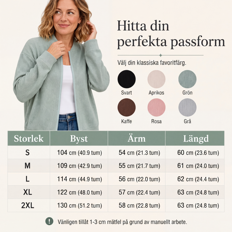 🍂Höstens exklusiva erbjudande|Stickad Jacka för Kvinnor – Elegant Cardigan med Dragkedja och Bekväm Passform