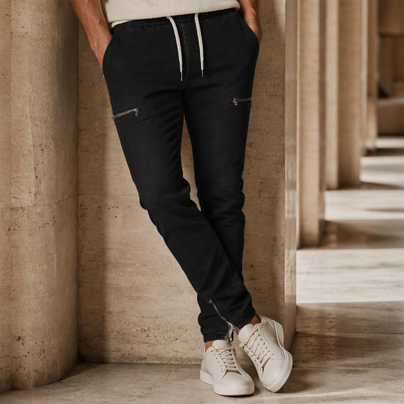 🍂Bästsäljande höstnyheter|Tidlösa Jeans Joggers för Herr – Bekväm Stretch och Modern Passform
