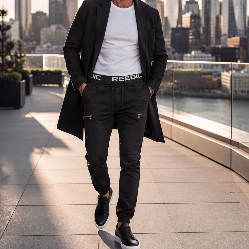🍂Bästsäljande höstnyheter|Tidlösa Jeans Joggers för Herr – Bekväm Stretch och Modern Passform