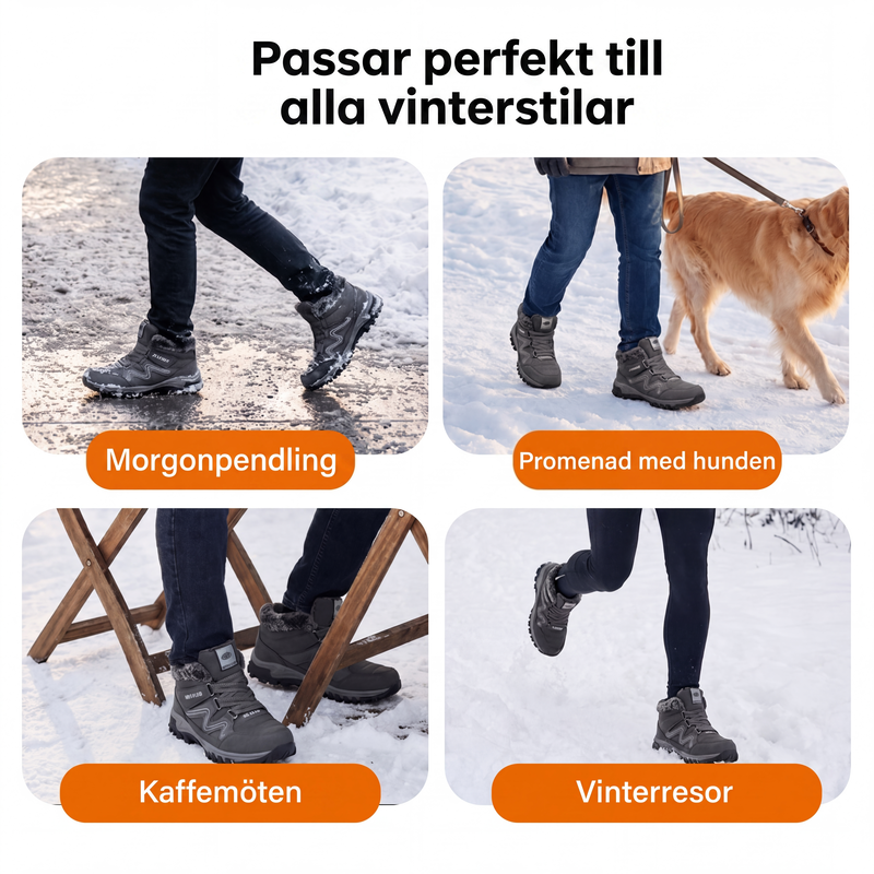 Bästsäljare🔥|Komfortabla Vinterkängor – Varma och Stabilt Grepp för Vinterpromenader
