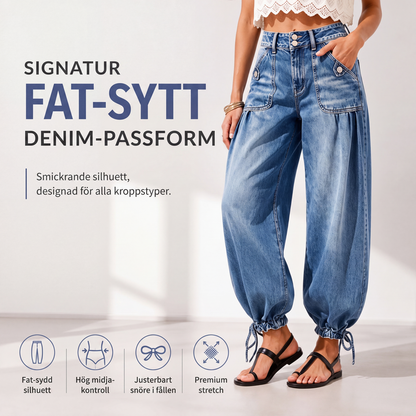 ⏳ Het erbjudande! |Högmidjade Stretchjeans för Kvinnor – Bekväm Passform och Smickrande Siluett