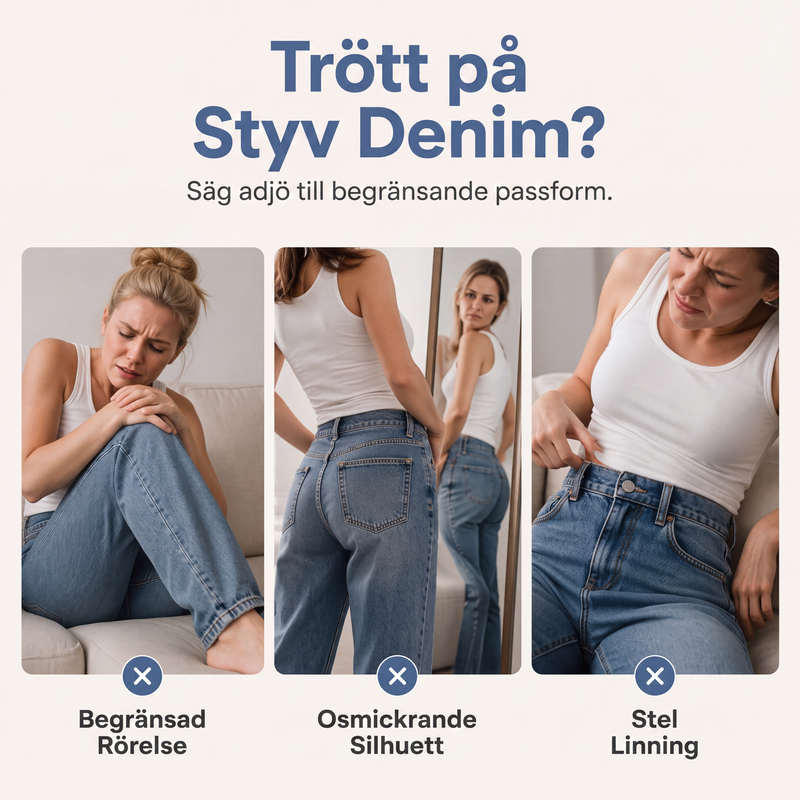 ⏳ Het erbjudande! |Högmidjade Stretchjeans för Kvinnor – Bekväm Passform och Smickrande Siluett