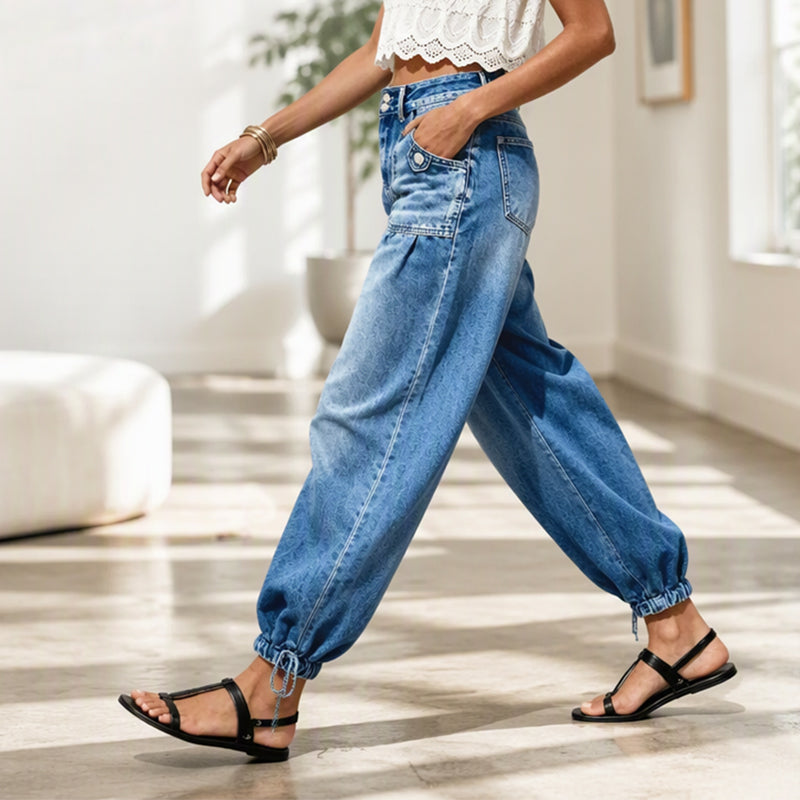 ⏳ Het erbjudande! |Högmidjade Stretchjeans för Kvinnor – Bekväm Passform och Smickrande Siluett