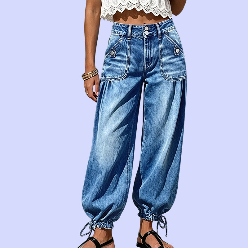 ⏳ Het erbjudande! |Högmidjade Stretchjeans för Kvinnor – Bekväm Passform och Smickrande Siluett