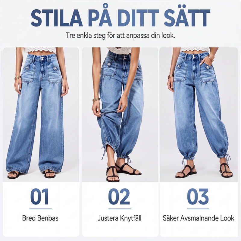 ⏳ Het erbjudande! |Högmidjade Stretchjeans för Kvinnor – Bekväm Passform och Smickrande Siluett