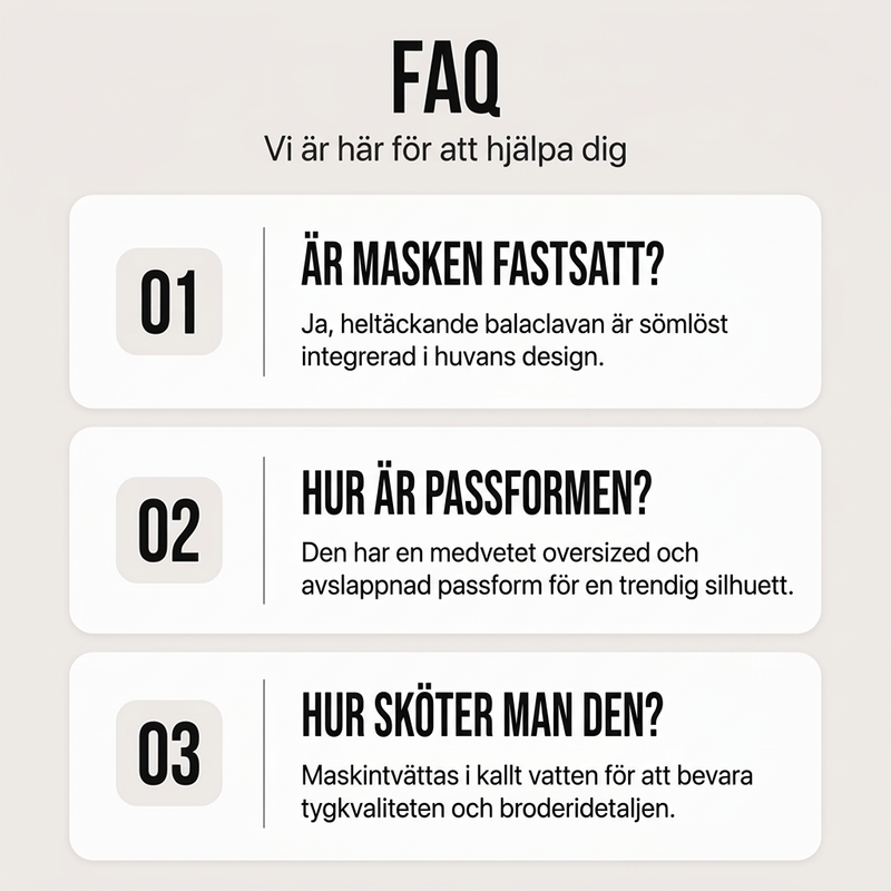 ⏳ Het erbjudande! |Balaklava Hoodie – Oversize Tröja med Dubbel Huva, Integrerad Mask & Varm Fleecefoder