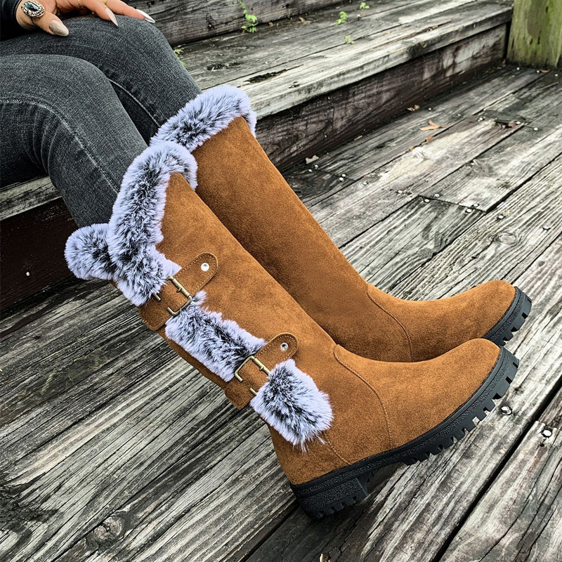 Höstens bästsäljare-✨Eleganta Vinterstövlar för Dam – Pälsfodrade Boots med Varm Komfort