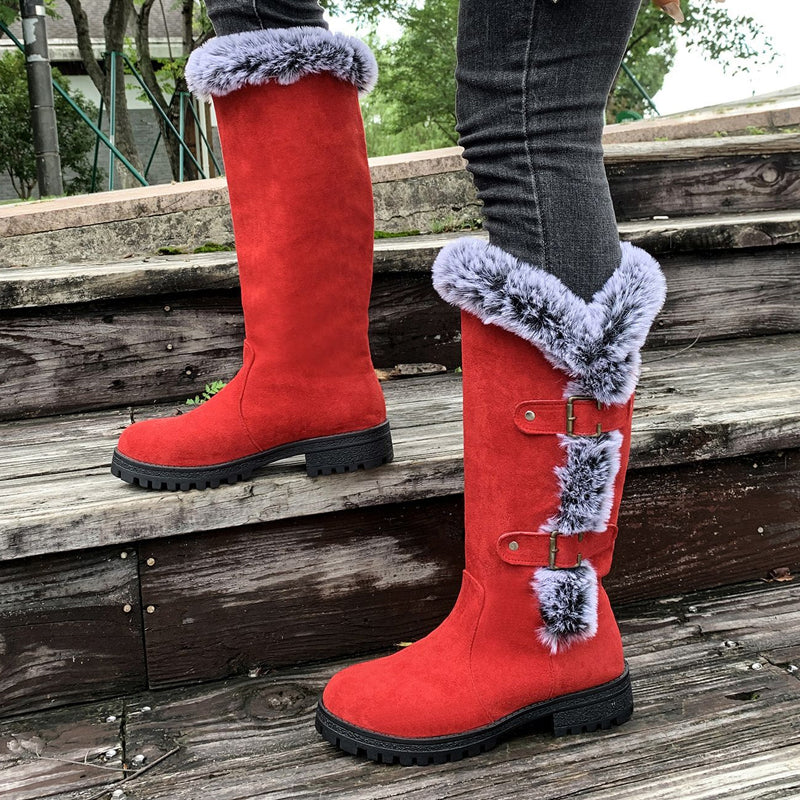 Höstens bästsäljare-✨Eleganta Vinterstövlar för Dam – Pälsfodrade Boots med Varm Komfort