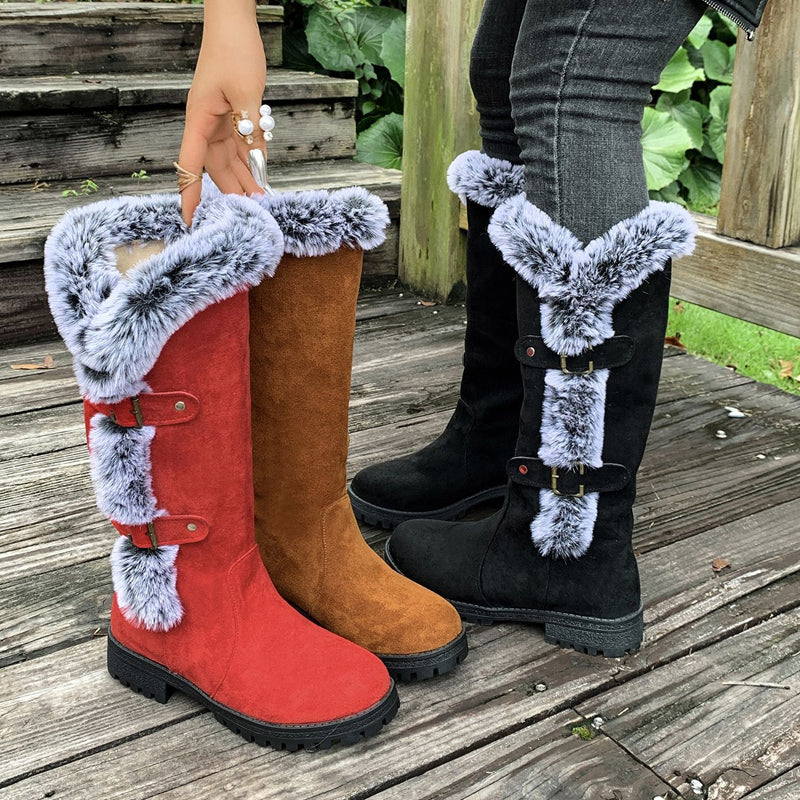 Höstens bästsäljare-✨Eleganta Vinterstövlar för Dam – Pälsfodrade Boots med Varm Komfort