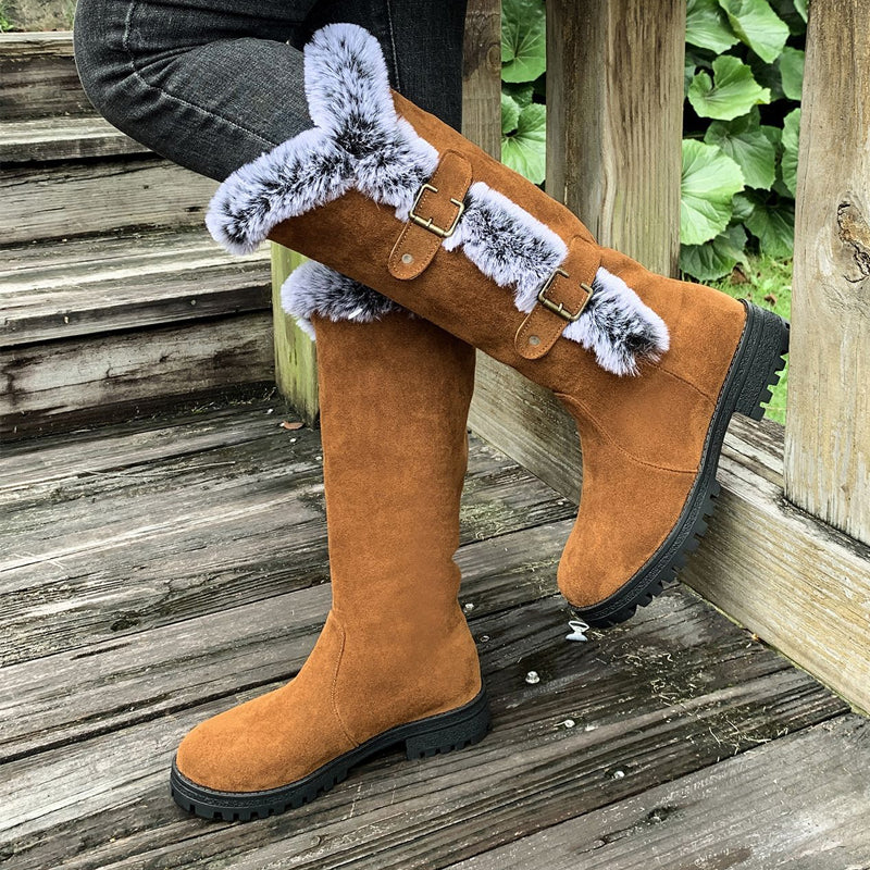Höstens bästsäljare-✨Eleganta Vinterstövlar för Dam – Pälsfodrade Boots med Varm Komfort