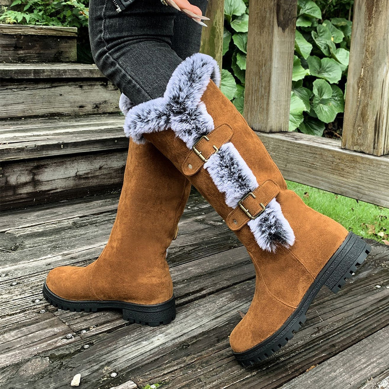 Höstens bästsäljare-✨Eleganta Vinterstövlar för Dam – Pälsfodrade Boots med Varm Komfort