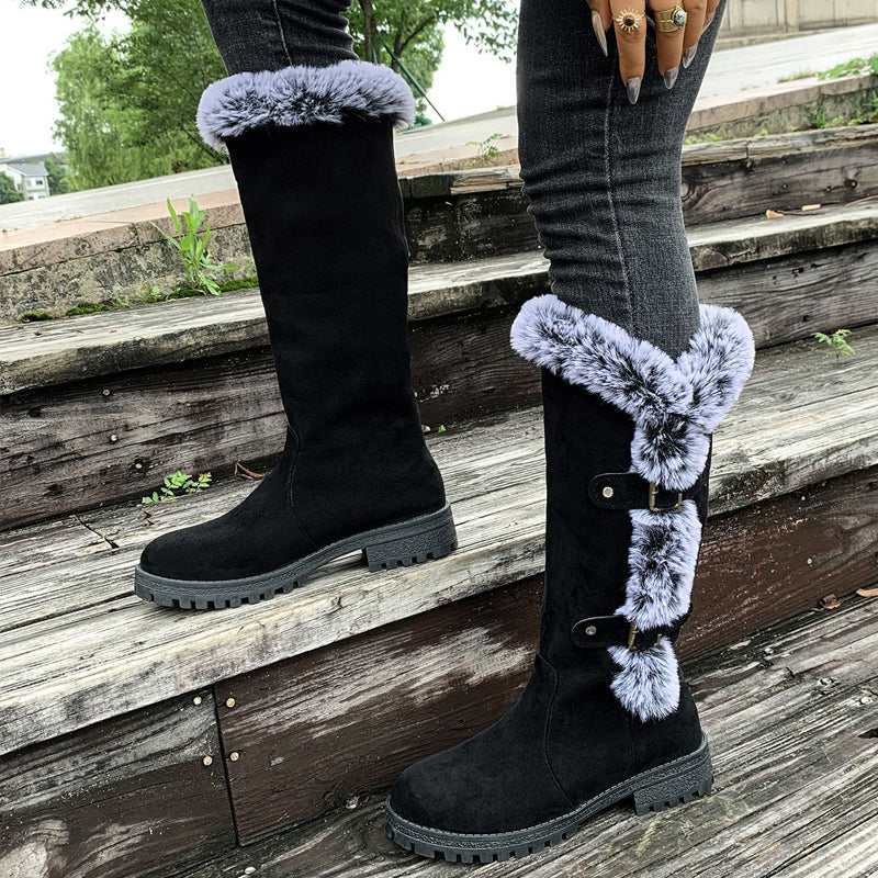 Höstens bästsäljare-✨Eleganta Vinterstövlar för Dam – Pälsfodrade Boots med Varm Komfort