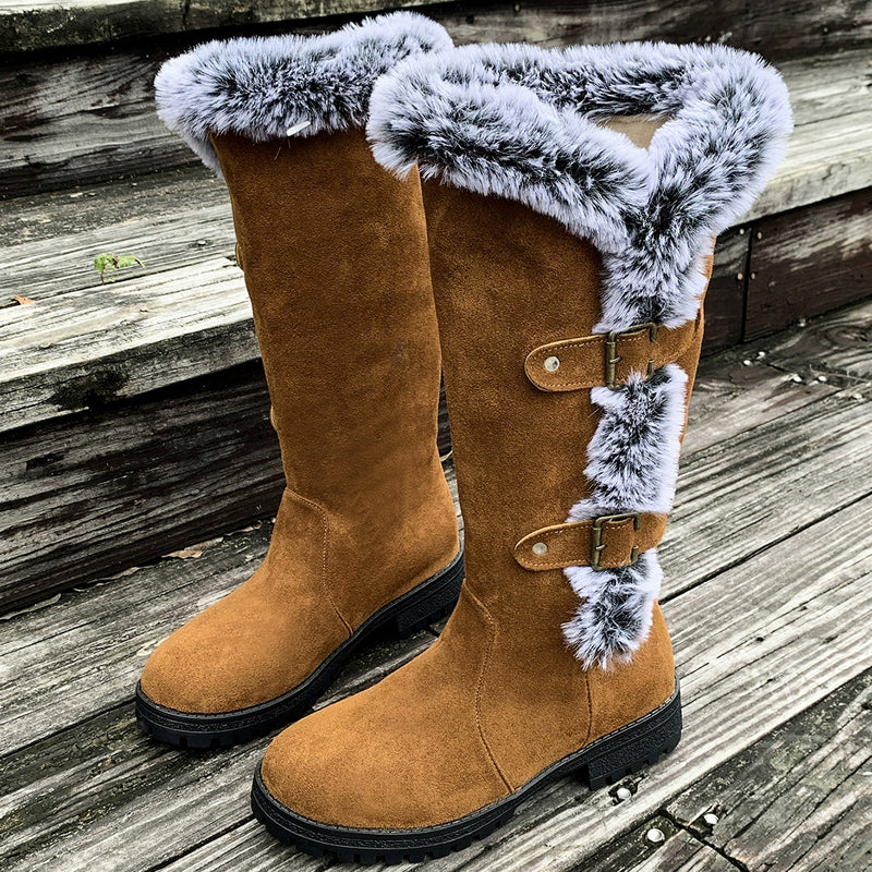 Höstens bästsäljare-✨Eleganta Vinterstövlar för Dam – Pälsfodrade Boots med Varm Komfort
