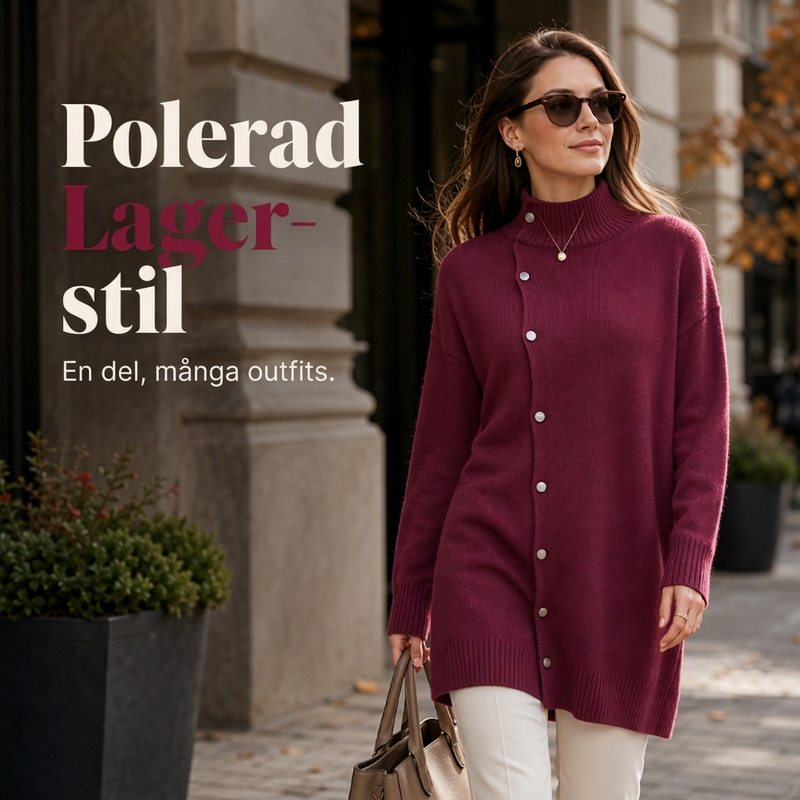 🍂Nya höstnyheter|Mysig Elegant Kofta för Dam – Lång Passform och Mjuk Komfort för Höstens Alla Dagar