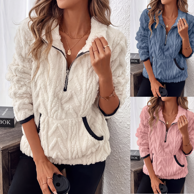 🍂Nya höstnyheter|Mysig Fleece Tröja för Dam – Varm Komfort och Elegant Stil för Kalla Höstdagar