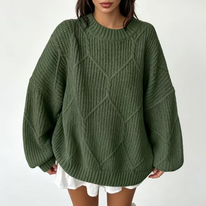 🍂Höstens bästsäljare|Mysig Kabelstickad Tröja för Dam – Varm Komfort & Elegant Höststil