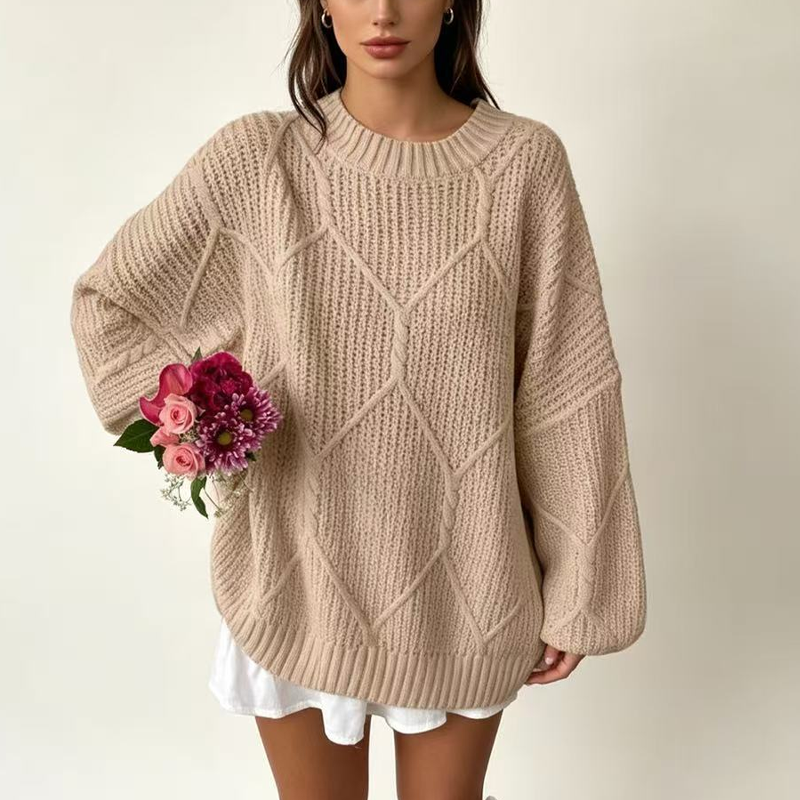 🍂Höstens bästsäljare|Mysig Kabelstickad Tröja för Dam – Varm Komfort & Elegant Höststil
