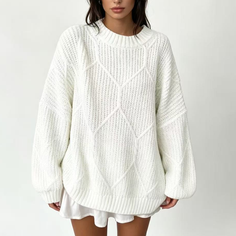 🍂Höstens bästsäljare|Mysig Kabelstickad Tröja för Dam – Varm Komfort & Elegant Höststil