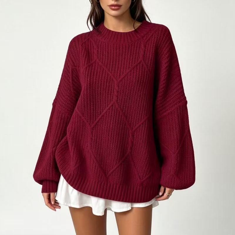 🍂Höstens bästsäljare|Mysig Kabelstickad Tröja för Dam – Varm Komfort & Elegant Höststil