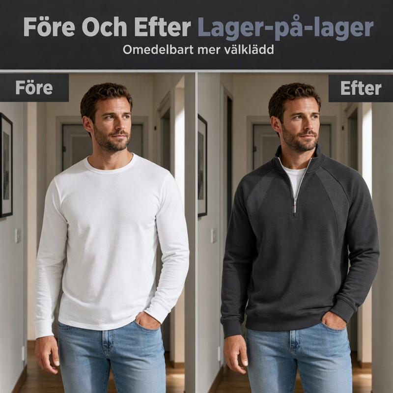 ✨Varm och avslappnad tröja med halv dragkedja för herrar