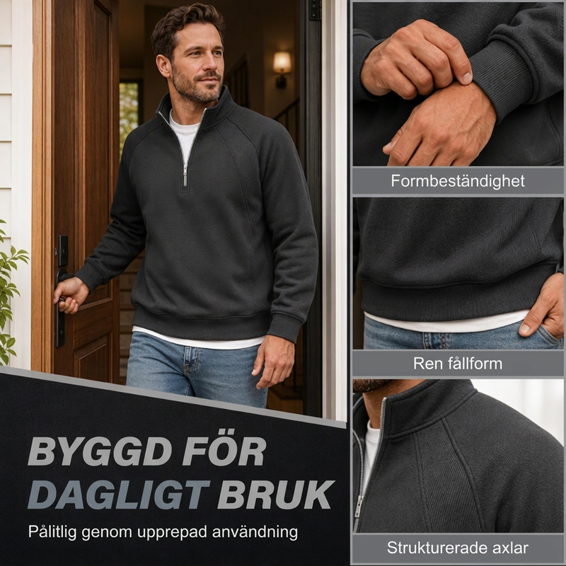 ✨Varm och avslappnad tröja med halv dragkedja för herrar