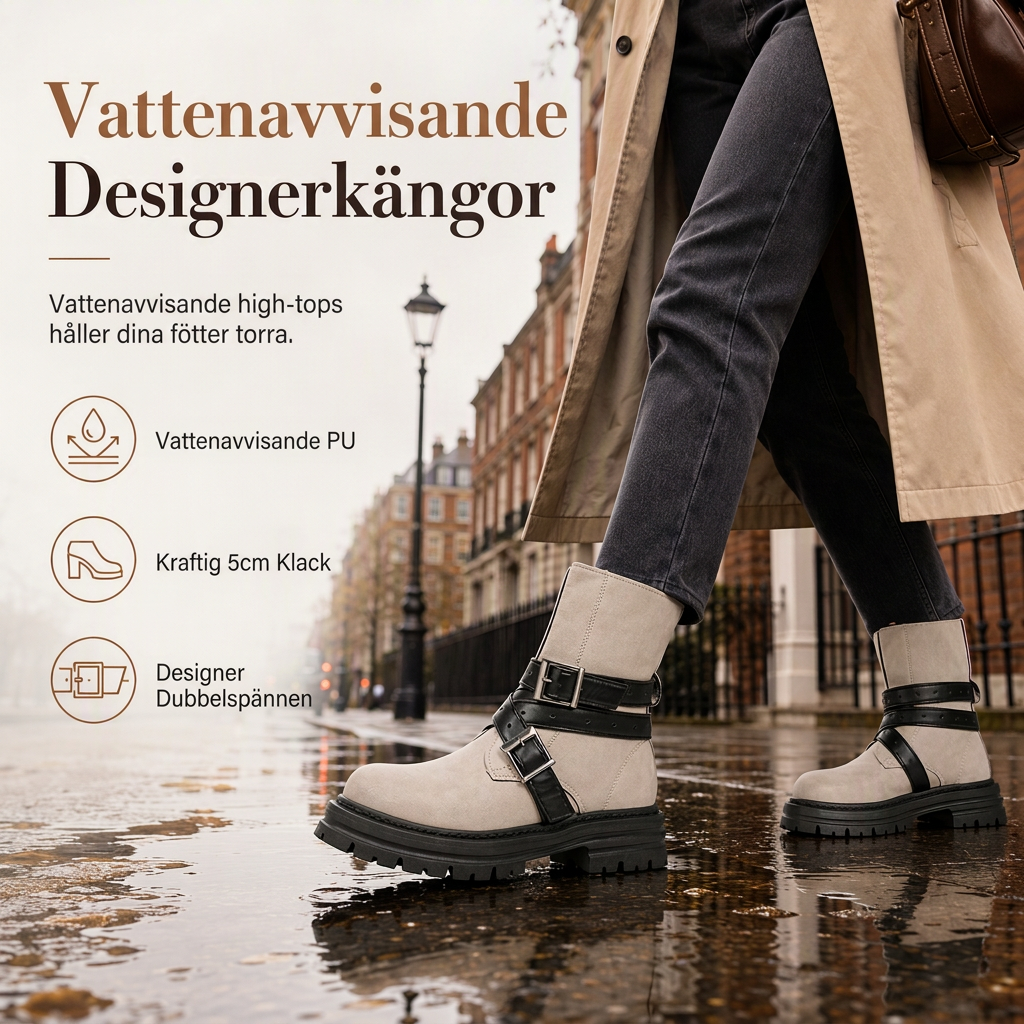 🍂 Höstens Favorit | Bekväma Damboots med Stabil Klack & Mjuk Passform