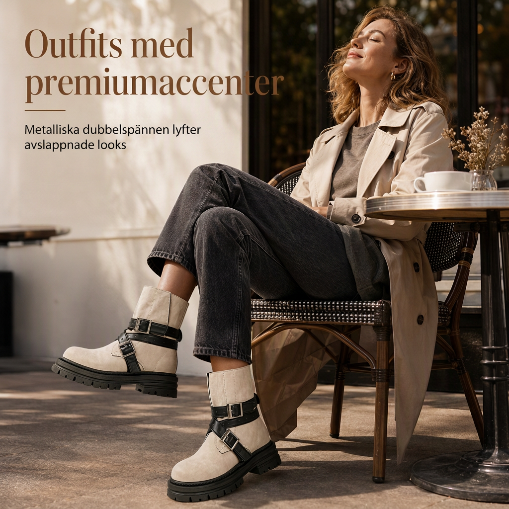 🍂 Höstens Favorit | Bekväma Damboots med Stabil Klack & Mjuk Passform