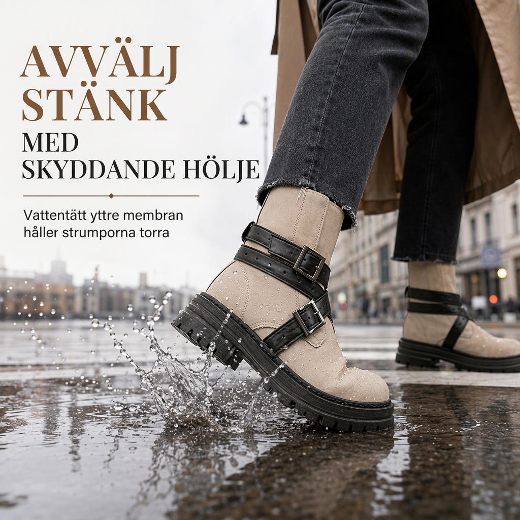 🍂 Höstens Favorit | Bekväma Damboots med Stabil Klack & Mjuk Passform