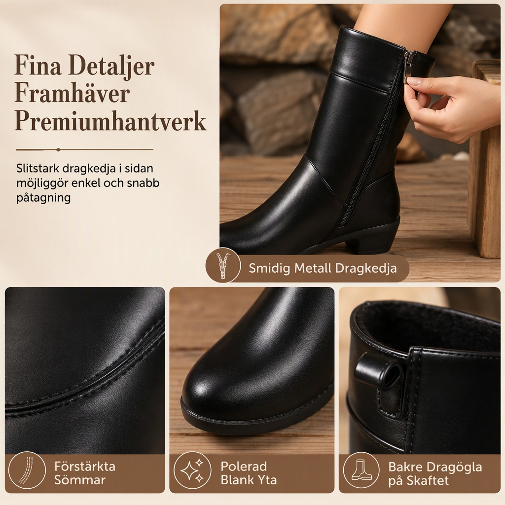 Kvinnors fodrade vinter Martin-stövlar