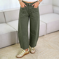 👖✨ Högmidjade vida byxor med fickor