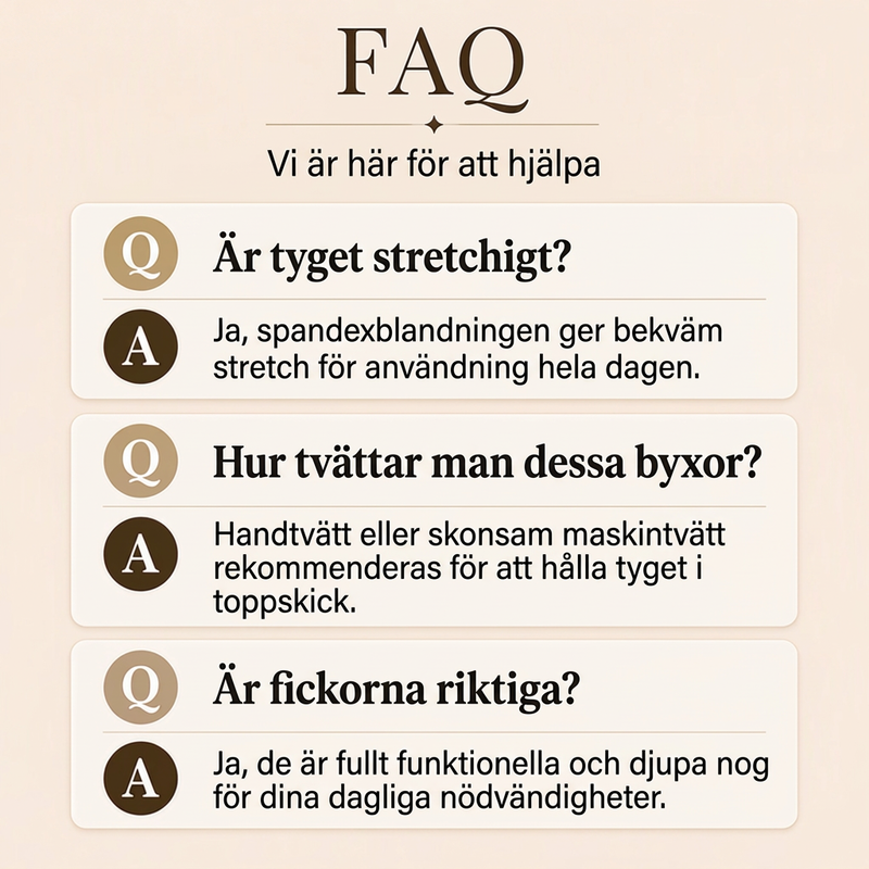 Kvinnors högmidjade byxor med breda ben