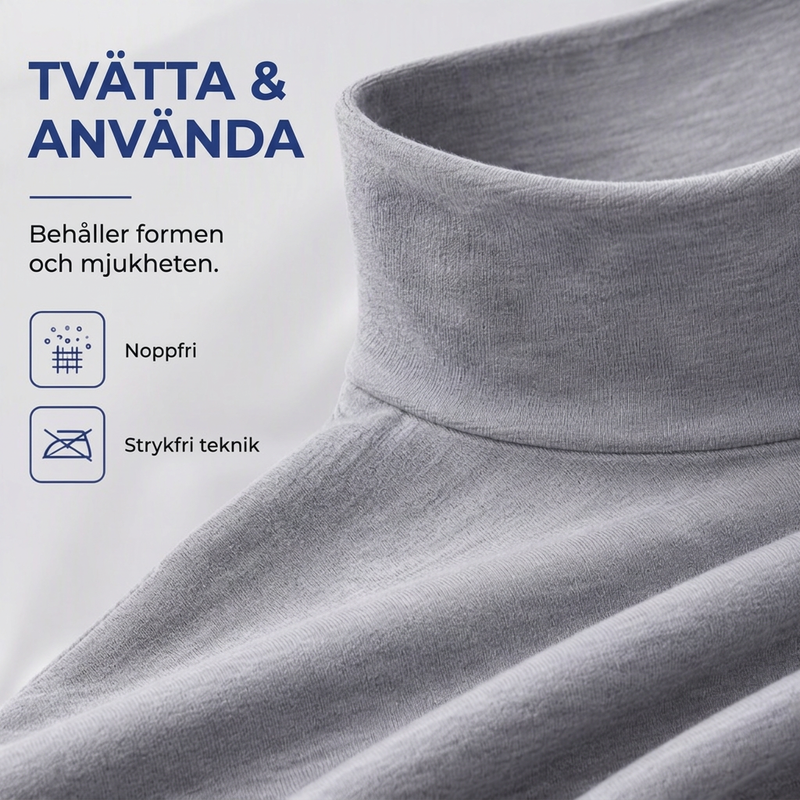 Herrslimmad mock turtleneck-topp