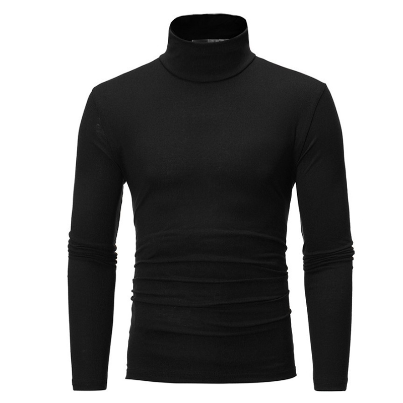Herrslimmad mock turtleneck-topp