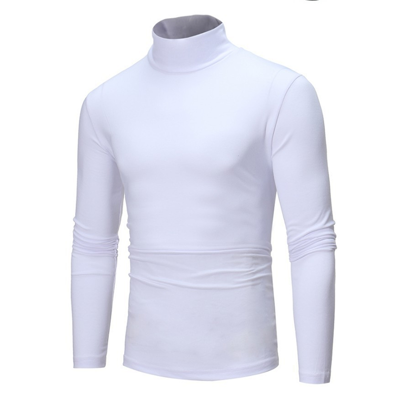 Herrslimmad mock turtleneck-topp