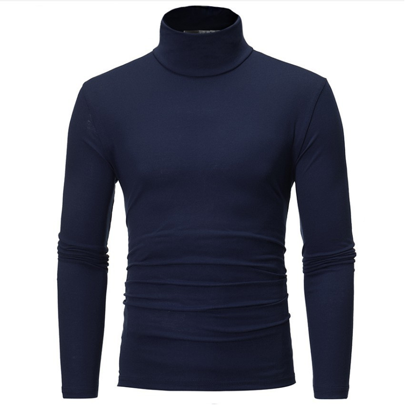 Herrslimmad mock turtleneck-topp