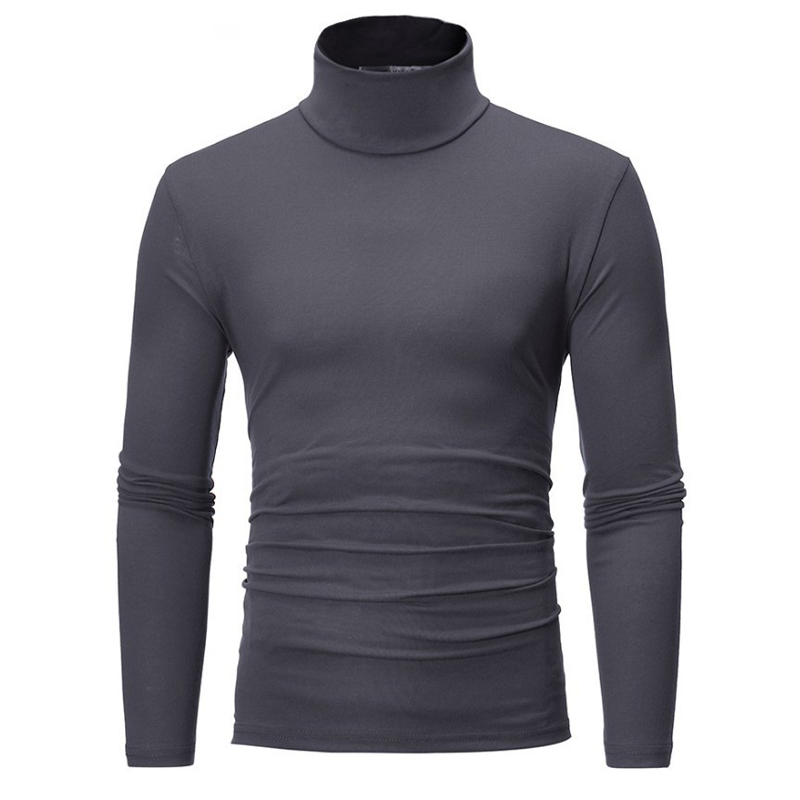 Herrslimmad mock turtleneck-topp