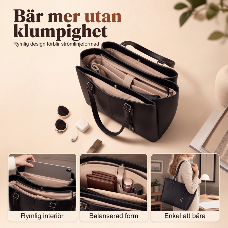 Mode mjuka handväskor i syntetiskt läder för kvinnor