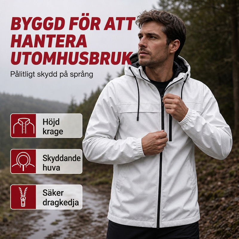 Väderanpassad huvjacka