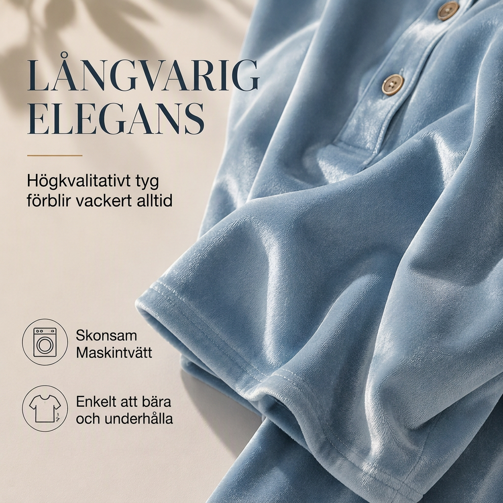Set med långärmad skjorta med knappar och vida byxor för kvinnor