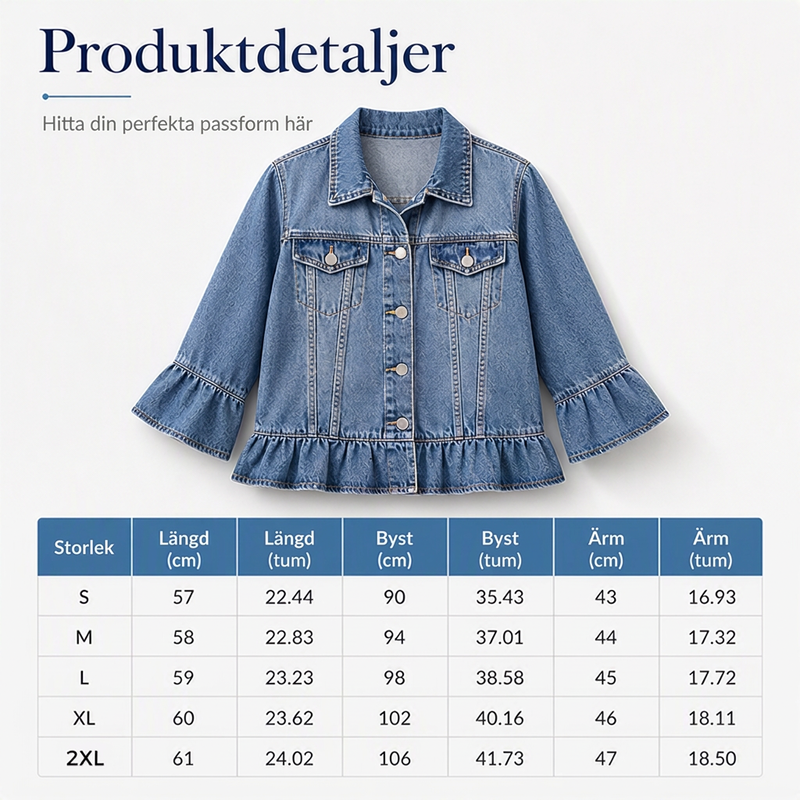 ⏳ Het erbjudande! |Tidlös denimjacka för damer – Bekväm, elegant och lätt att matcha