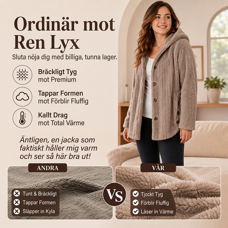 🍂Bästsäljande höstnyheter|Mysig teddyjacka för kvinnor – Varm, mjuk och elegant vardagsstil