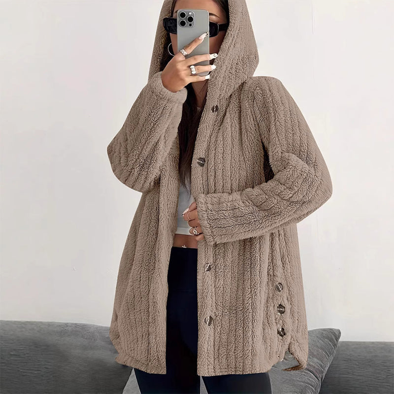 🍂Bästsäljande höstnyheter|Mysig teddyjacka för kvinnor – Varm, mjuk och elegant vardagsstil