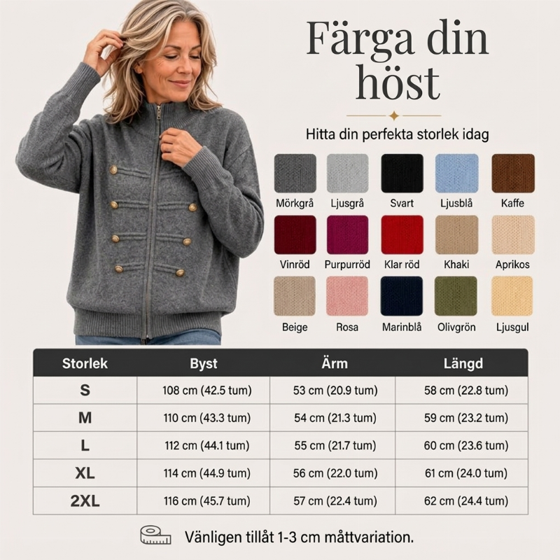 ⏳ Het erbjudande! |Bekväm stickad jacka med hög krage – värme och stil för kyligare dagar