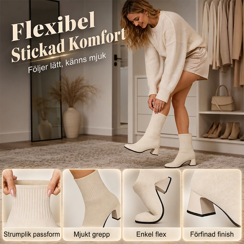 Tidsbegränsat erbjudande✨|Eleganta stickade boots för kvinnor – bekväma steg hela hösten