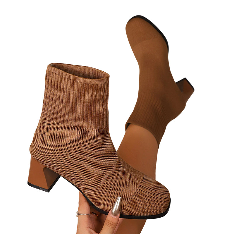 Tidsbegränsat erbjudande✨|Eleganta stickade boots för kvinnor – bekväma steg hela hösten