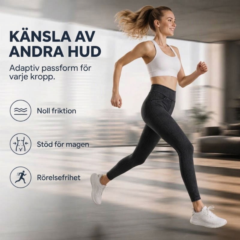 Damjeans med hög midja och smal passform