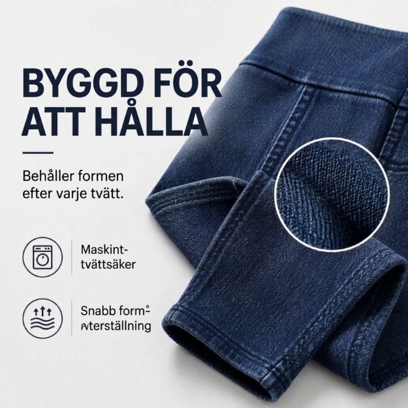 Damjeans med hög midja och smal passform